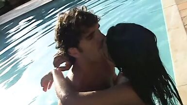 Guy bends the tranny over and fucks her in the ass