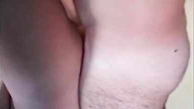 Shemale is on her knees in a dress sucking on a fat cock then ass fucks - 12 image