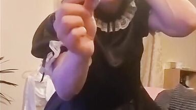 putting on my sissy maid outfit - 10 image