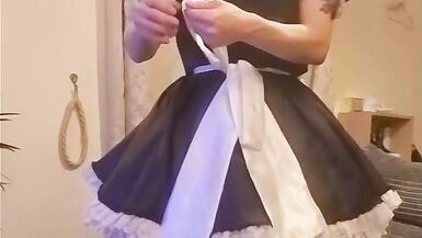 putting on my sissy maid outfit - 12 image