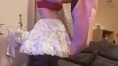 putting on my sissy maid outfit - 8 image