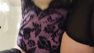 Silicone Masked BBW Cutie Riding Foot Long Dildo - 10 image