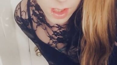 Little Black Dress Tranny Wants Big Dicks Inside Her - 8 image