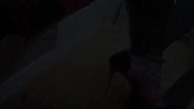 Shemale feeded with tomatoes