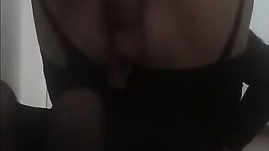 Cute colombian crossdresser in sexy lingerie is having fun with dildo in her ass - 12 image