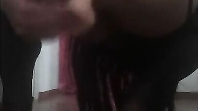 Cute colombian crossdresser in sexy lingerie is having fun with dildo in her ass - 15 image