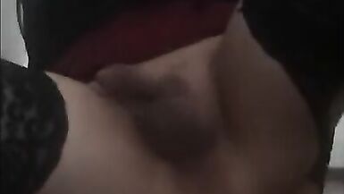 Cute colombian crossdresser in sexy lingerie is having fun with dildo in her ass - 6 image