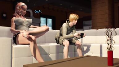 Animated Shemale Mommy fucks StepSon's ebony Friend - Tranny fucking ebony Guy - 3D Futanari on Male - 2 image