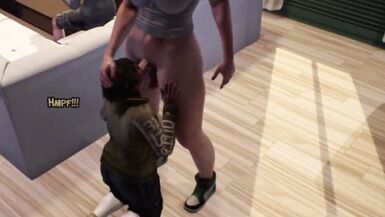 Animated Shemale Mommy fucks StepSon's ebony Friend - Tranny fucking ebony Guy - 3D Futanari on Male - 4 image