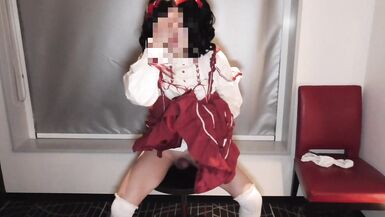 A crossdresser who feels confotable with a dildo. - 11 image