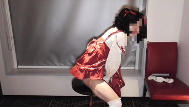 A crossdresser who feels confotable with a dildo. - 9 image