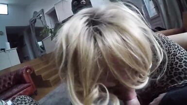 Blonde whore used by shemale and fat guy - 11 image