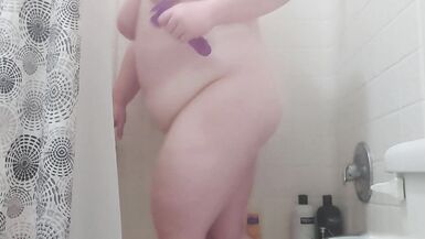 Chubby Whore fucked himself in the shower - 13 image