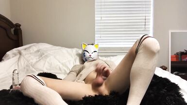 Sissy Crossdresser Takes a Big Dildo - 14 image