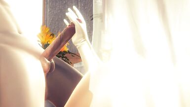 Yaoi Femboy - Denki in wedding dress jerks off and gets fucked in church - 5 image