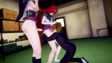 DxD - Futa Rias and Futa Akeno fuck Issei - 4 image