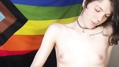 Girl with A big Dick Teases and Plays with Herself for you - 10 image