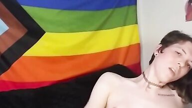 Girl with A big Dick Teases and Plays with Herself for you - 15 image