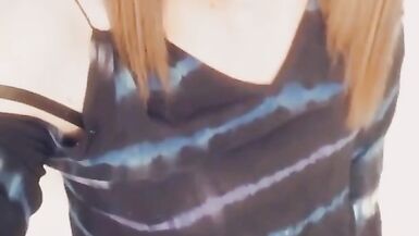 Super Cute Girl Strips while Rubbing her Clitty - 11 image