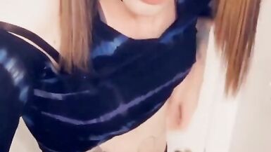 Super Cute Girl Strips while Rubbing her Clitty - 15 image