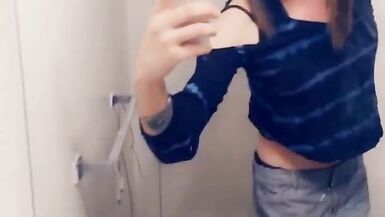 Super Cute Girl Strips while Rubbing her Clitty - 2 image