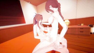 Futa Monika and Futa Makima pound each other 2 | Swap - 12 image