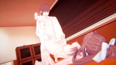 Futa Monika and Futa Makima pound each other 2 | Swap - 6 image