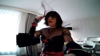 Hard whipping for a shemale's slave - 12 image