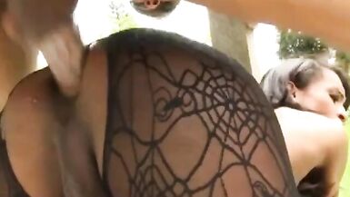 Brazilian ganster abusing his shemale serf - 13 image