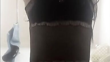 Cute colombian crossdresser has fun with dildo in her ass - 4 image