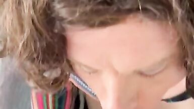 Sissy CD worships big cock - 12 image