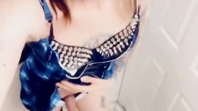 Alternative Girl Teases Her Body and Cock - 14 image