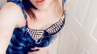 Alternative Girl Teases Her Body and Cock - 3 image