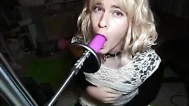 Exhibitionist Slut Bums while Ring Gagged and Throat Fucked - 8 image