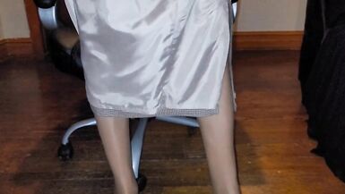 Long lined wool skirt and pantyhose - 12 image