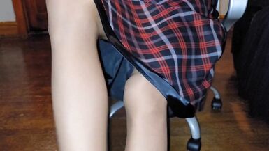 Long lined aline skirt and pantyhose - 10 image