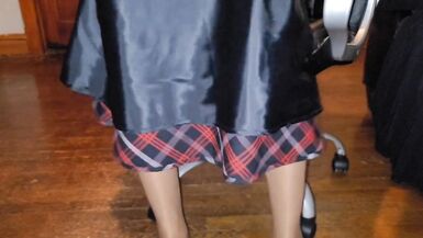 Long lined aline skirt and pantyhose - 11 image