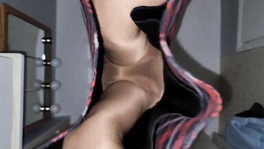 Long lined aline skirt and pantyhose - 14 image