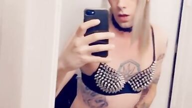 Hot Emo Girl Fingering Herself in Sexy Lace Lingerie - 3 image