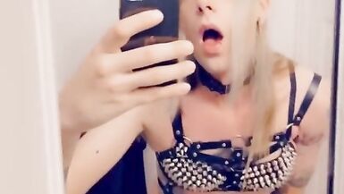 Hot Emo Girl Fingering Herself in Sexy Lace Lingerie - 7 image