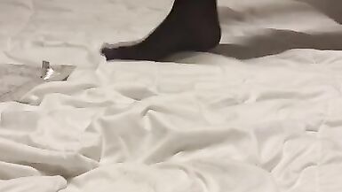 Femboy stuffs panties in her pussy - 14 image