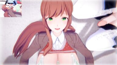 Futa Monika and Futa Esdeath passionate fuck | Male Taker POV - 7 image