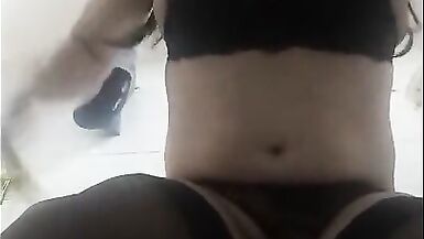 Beauty colombian crossdresser get dildos inside her ass, masturbate herself and cums - 9 image