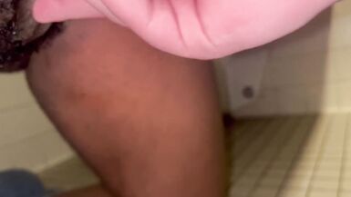 Cute 18yo ftm femboy lets me stroke and finger them under the stall. Someone walked in right after - 5 image