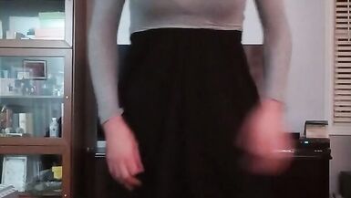 Shy Elfie! Playtime with your dear rubber elf! Female masked doll elfie and her rubber booty!