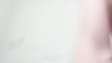 Blond trans girl plays with toy and cums on counter - 9 image