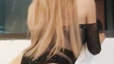 Tranny  sensual dancing as batgirl - 11 image