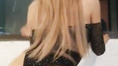 Tranny  sensual dancing as batgirl - 3 image