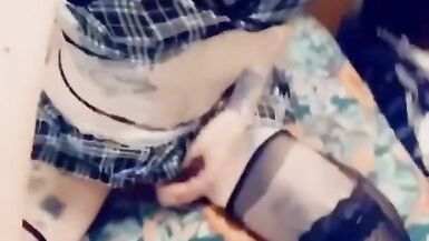 Sexy School Girl Fingering Herself and Loving Anal - 2 image