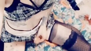 Sexy School Girl Fingering Herself and Loving Anal - 3 image